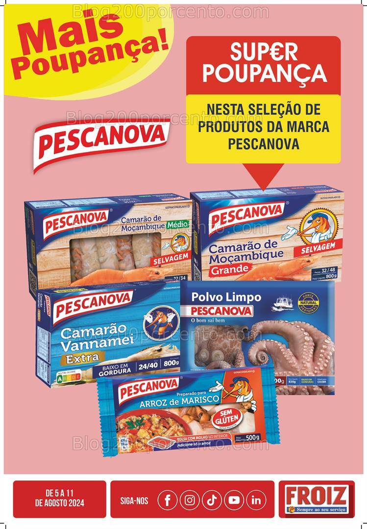 Antevisão Folheto FROIZ Promoções de 5 a 11 agsoto