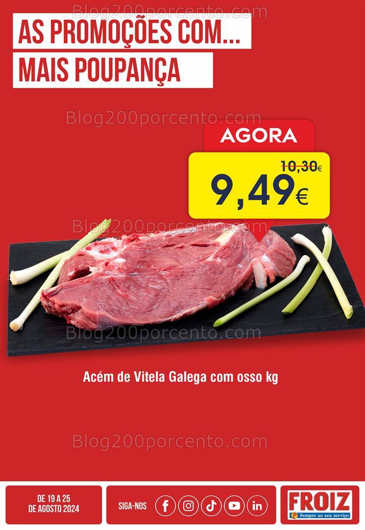 Antevisão Folheto FROIZ Promoções de 19 a 25 agosto