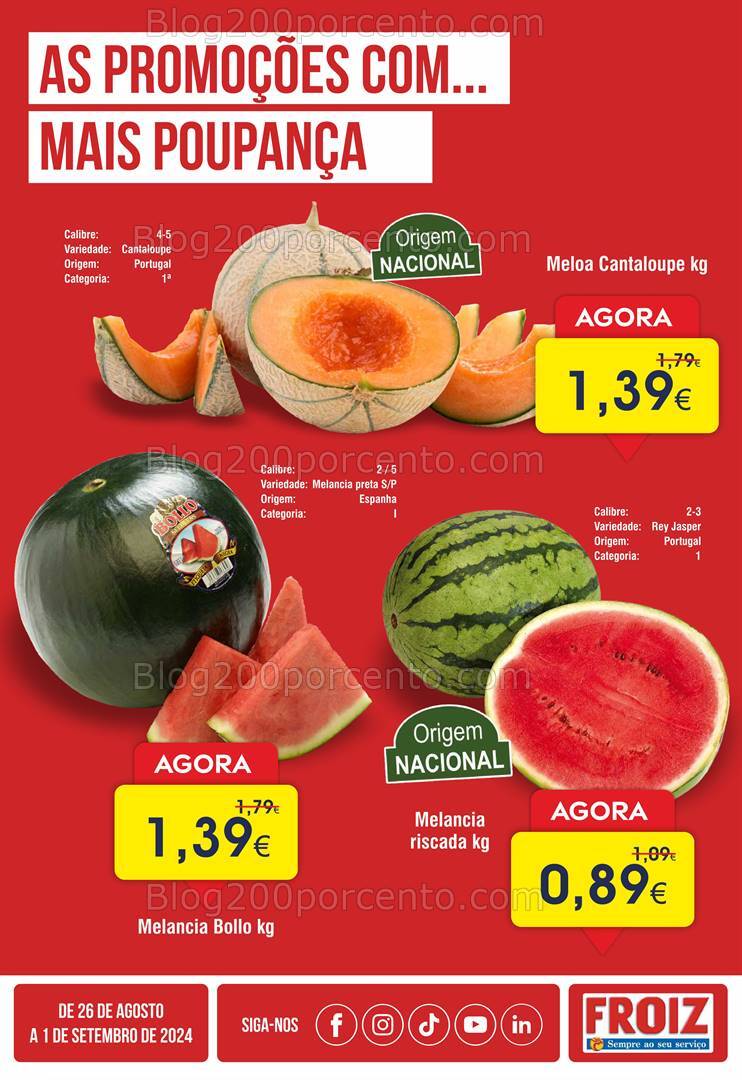 Antevisão Folheto FOIZ Promoções de 26 agosto a 1 setembro