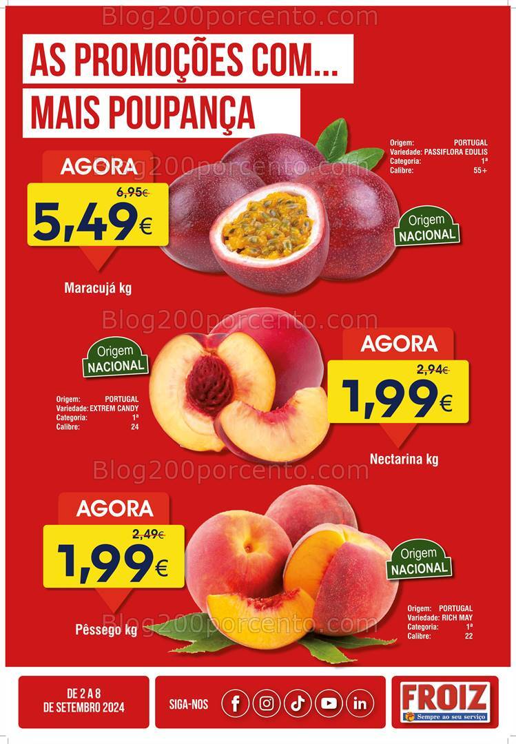 Antevisão Folheto FROIZ Promoções de 2 a 9 setembro