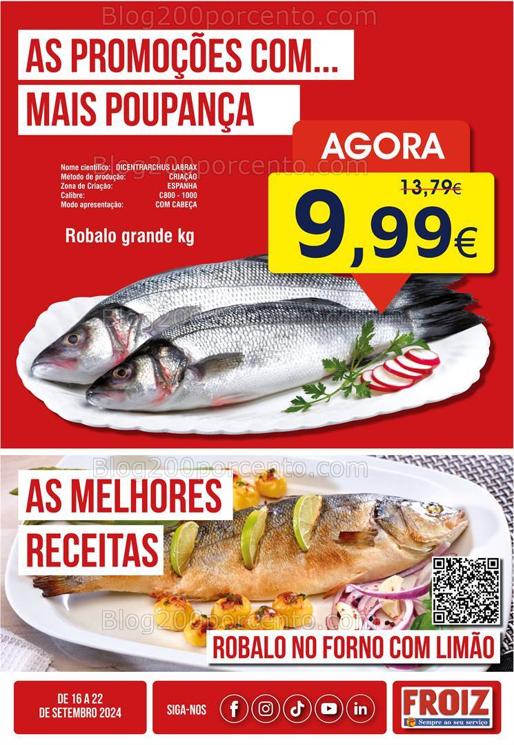Antevisão Folheto FROIZ Supermercado Promoções de 16 a 22 setembro