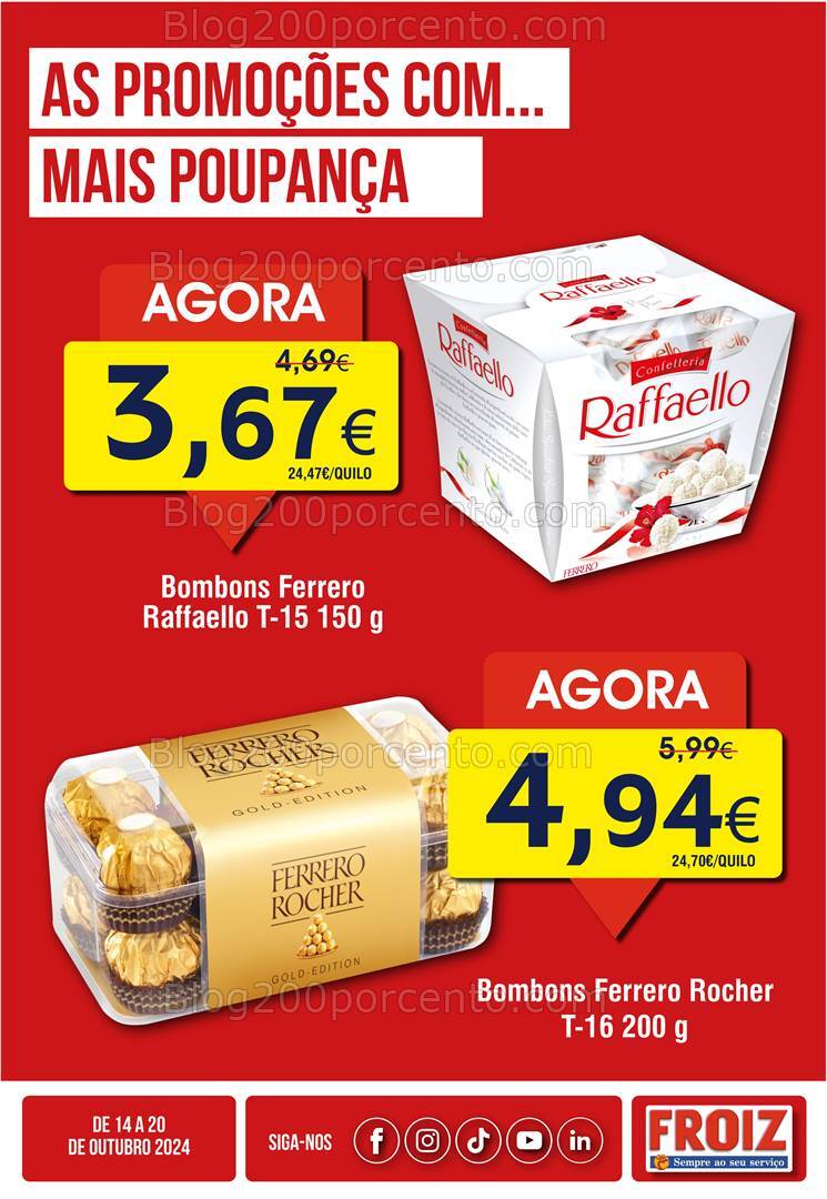 Antevisão Folheto FROIZ Promoções de 14 a 20 outubro