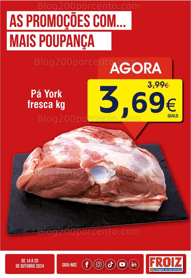 Antevisão Folheto FROIZ Promoções de 14 a 20 outubro