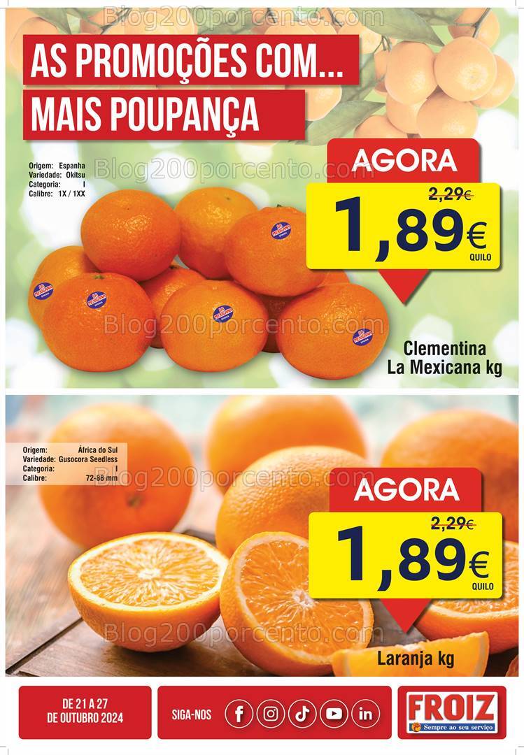 Antevisão Folheto FROIZ Promoções de 4 a 10 novembro