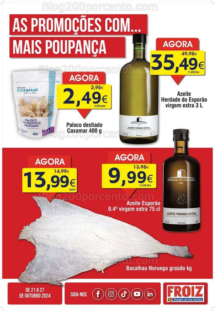 Antevisão Folheto FROIZ Promoções de 4 a 10 novembro