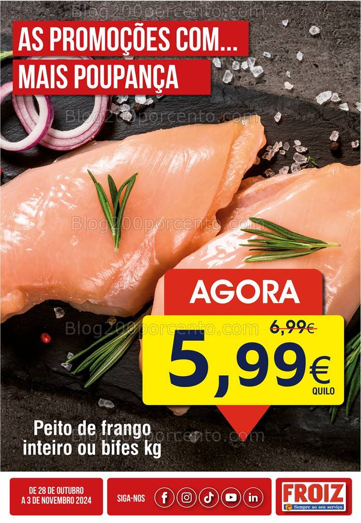 Antevisão Folheto FROIZ Promoções de 28 outubro a 3 novembro