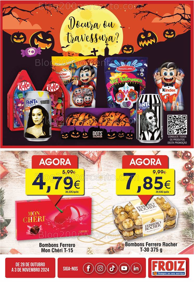 Antevisão Folheto FROIZ Promoções de 28 outubro a 3 novembro