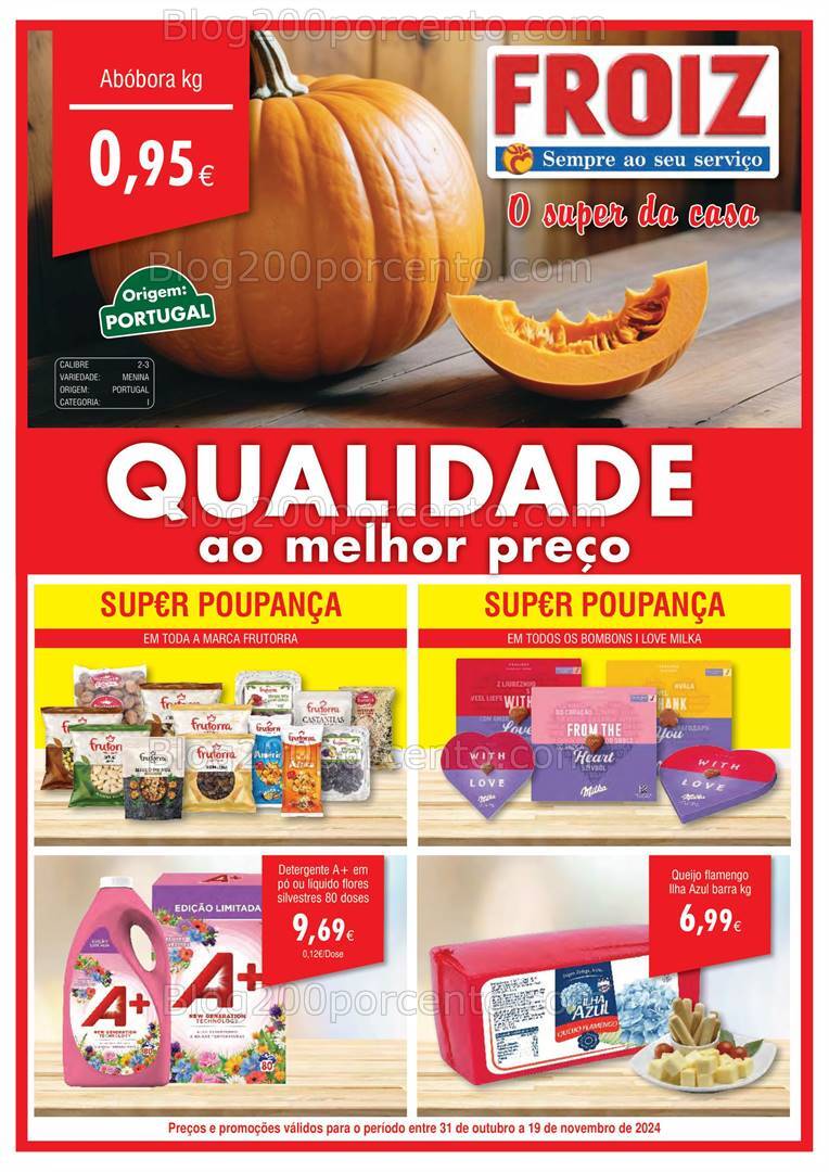 Antevisão Folheto FROIZ Promoções de 30 outubro a 19 novembro