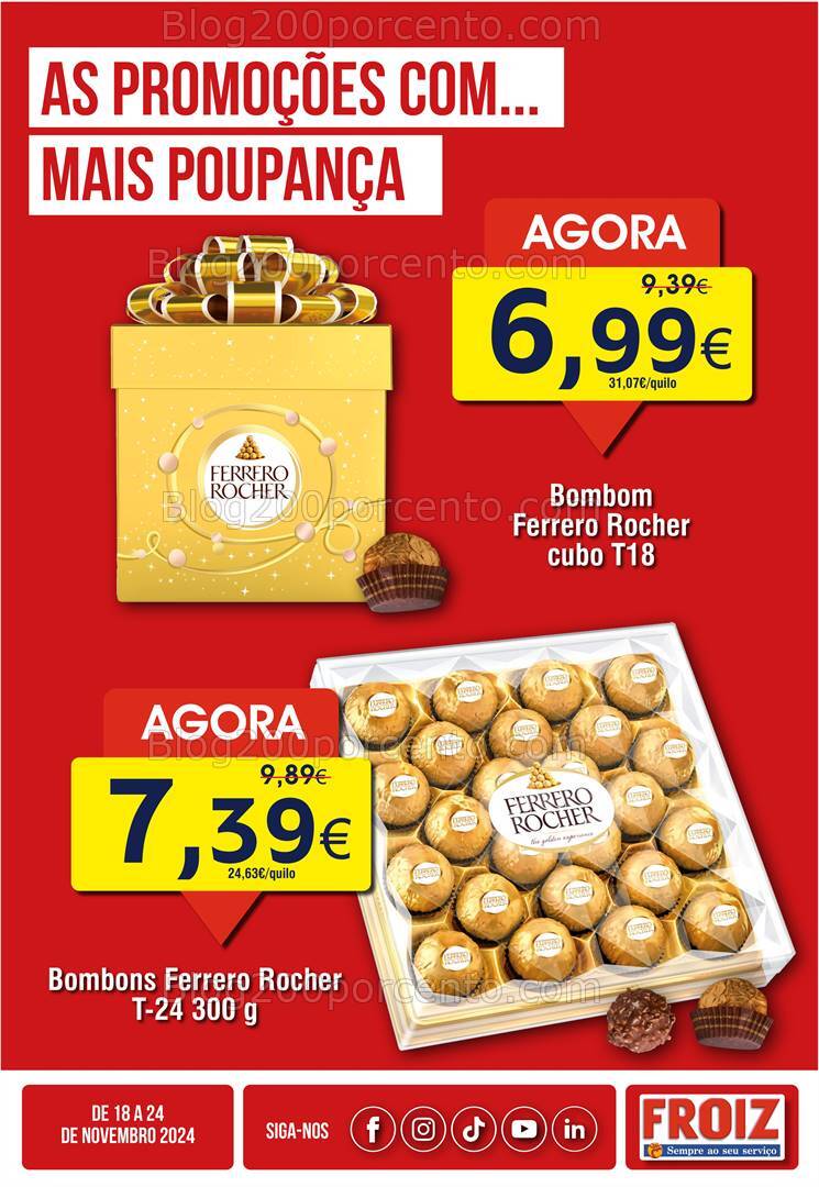 Antevisão Folheto FROIZ Promoções de 18 a 24 novembro