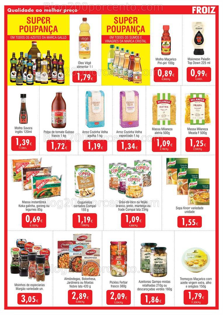 Antevisão Folheto FROIZ Promoções de 20 novembro a 4 dezembro