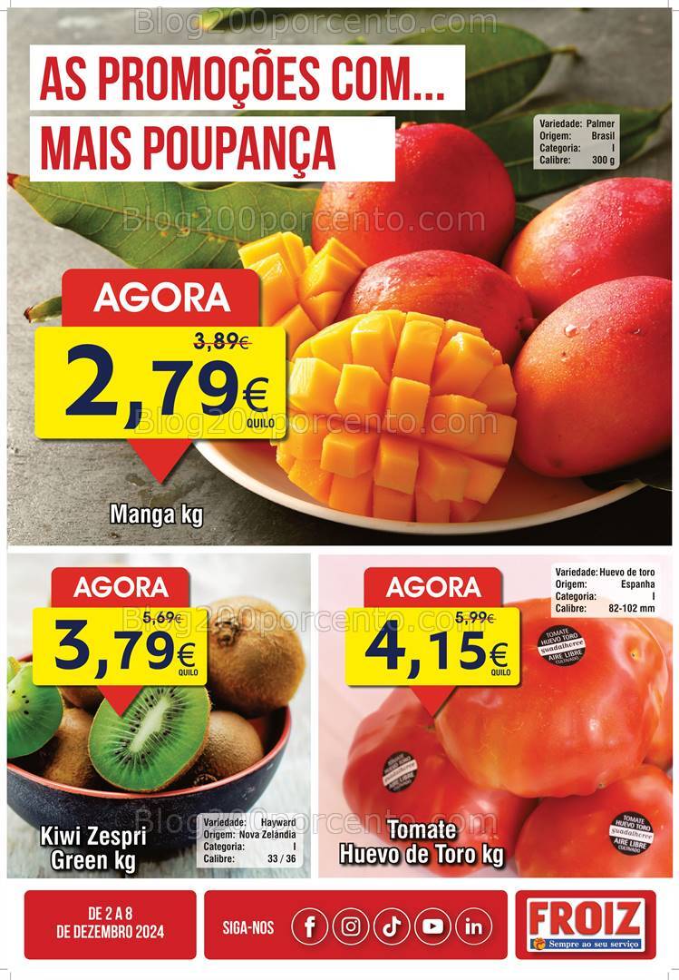 Antevisão Folheto FROIZ Promoções de 2 a 8 dezembro
