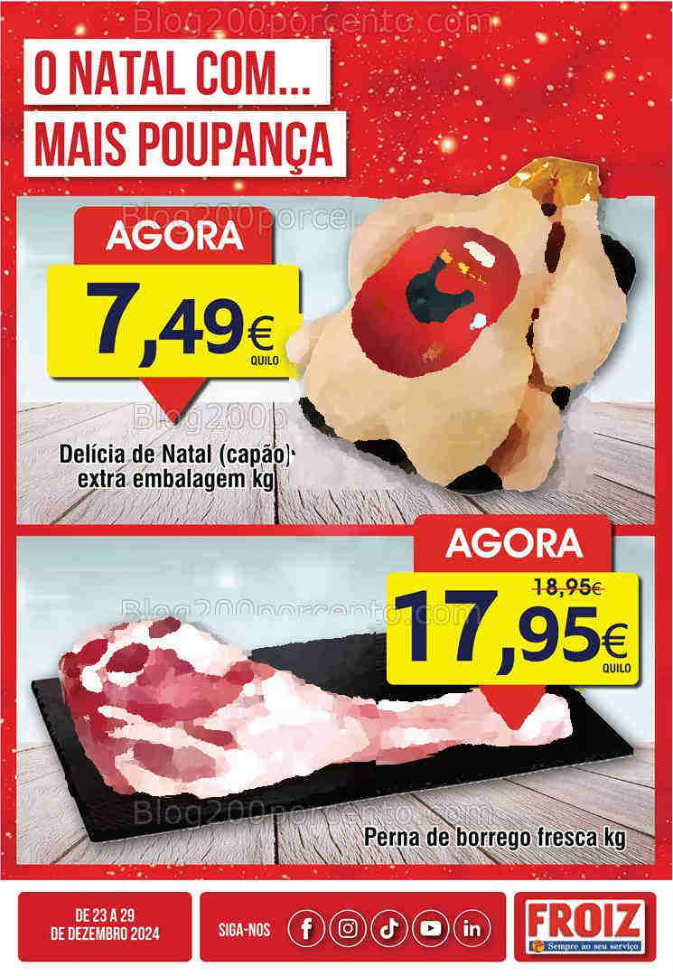 Antevisão Folheto FROIZ Natal Promoções de 23 a 29 dezembro