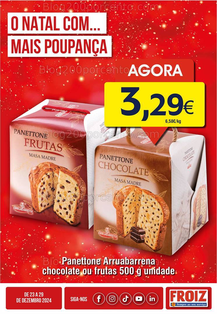 Antevisão Folheto FROIZ Natal Promoções de 23 a 29 dezembro