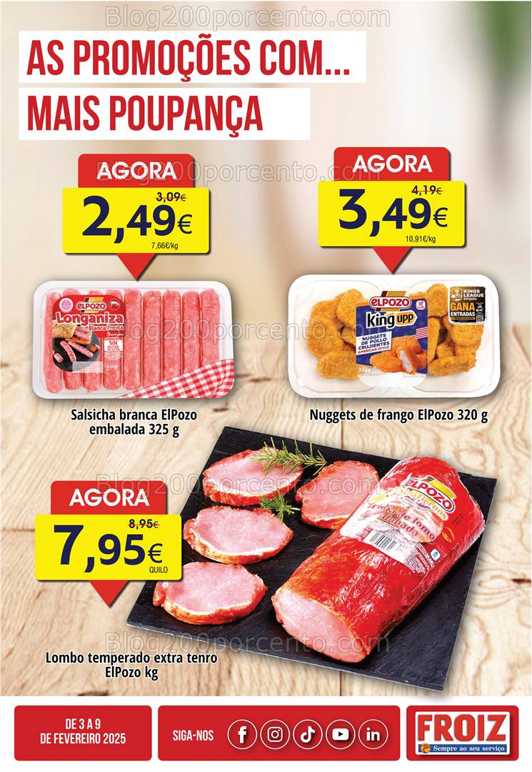 Antevisão Folheto FROIZ Promoções de 3 a 9 fevereiro