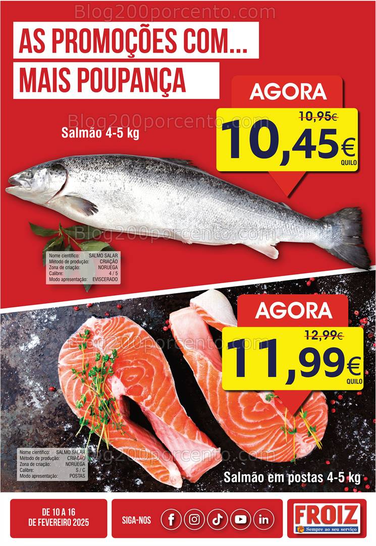 Antevisão Folheto FROIZ Promoções de 10 a 16 fevereiro
