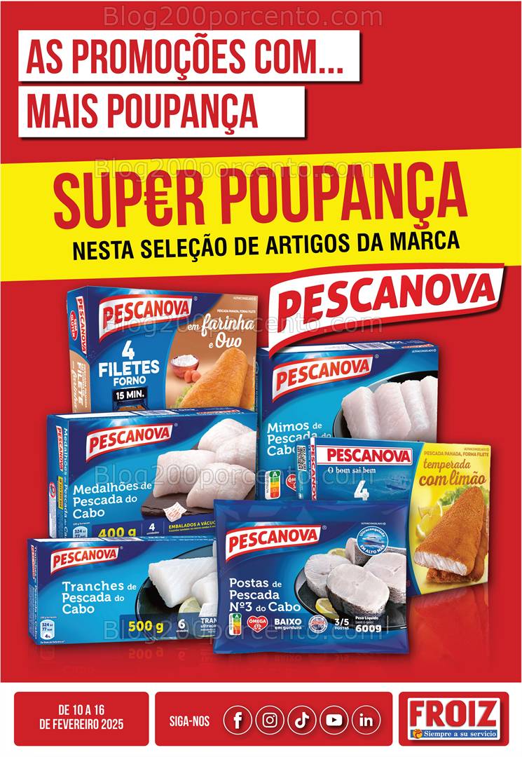 Antevisão Folheto FROIZ Promoções de 10 a 16 fevereiro