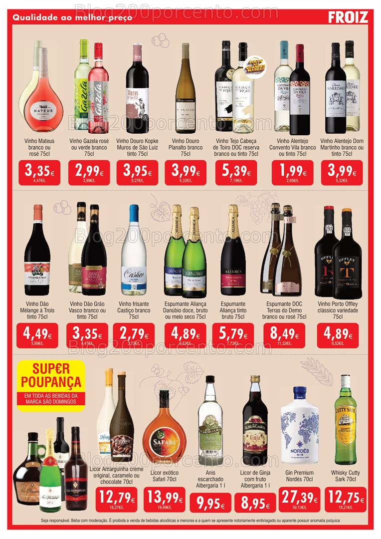 Antevisão Folheto FROIZ Promoções de 12 a 27 fevereiro