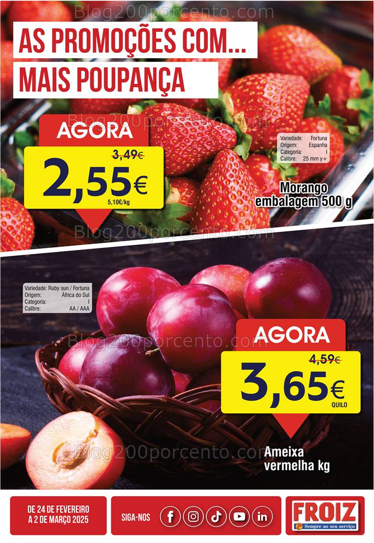 Antevisão Folheto FROIZ Promoções de 24 fevereiro a 2 março