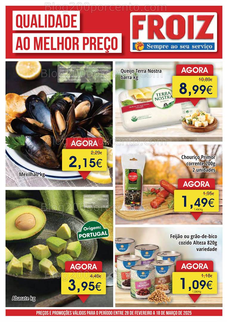 Antevisão Folheto FROIZ Promoções de 28 fevereiro a 18 março