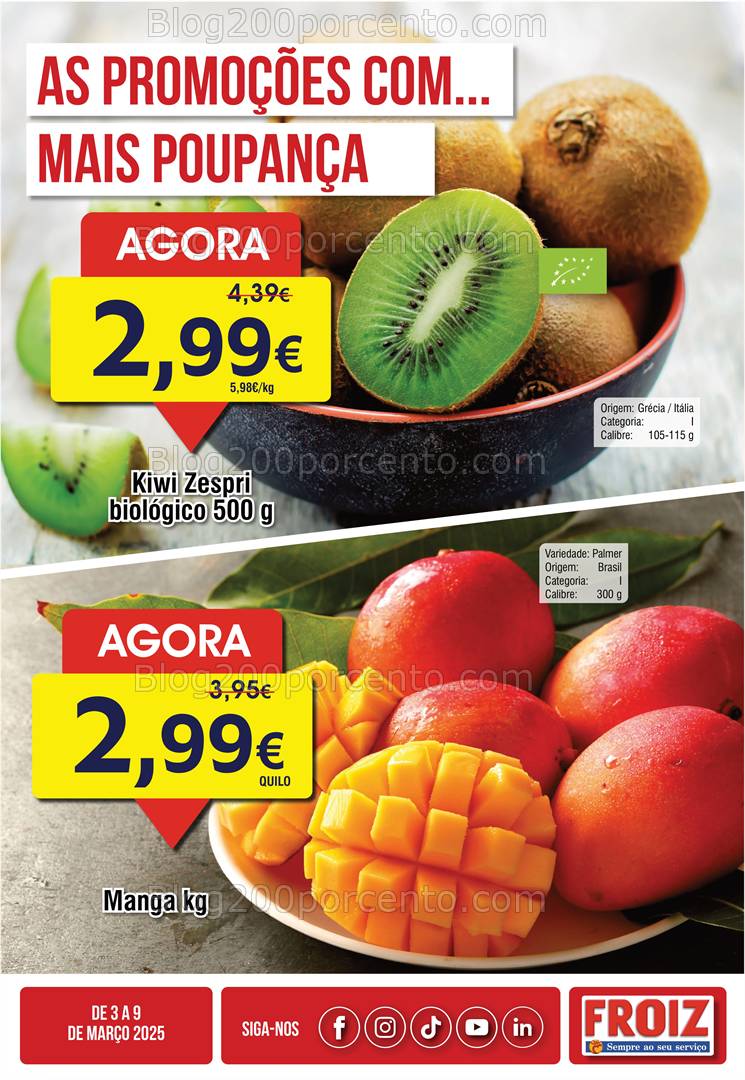 Antevisão Folheto FROIZ Promoções de 3 a 9 março