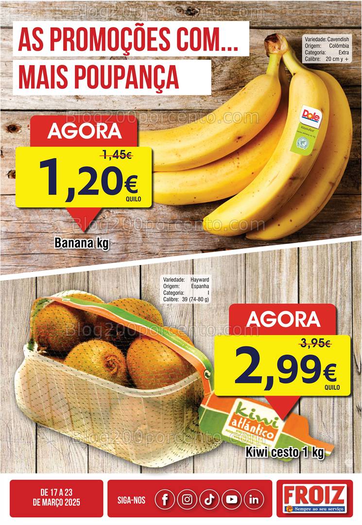 Antevisão Folheto FROIZ Promoções de 17 a 23 março