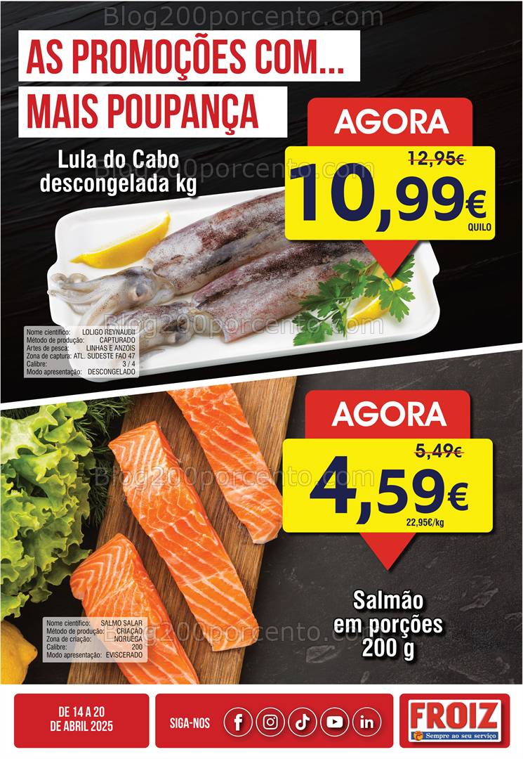 Antevisão Folheto FROIZ Promoções de 14 a 20 abril