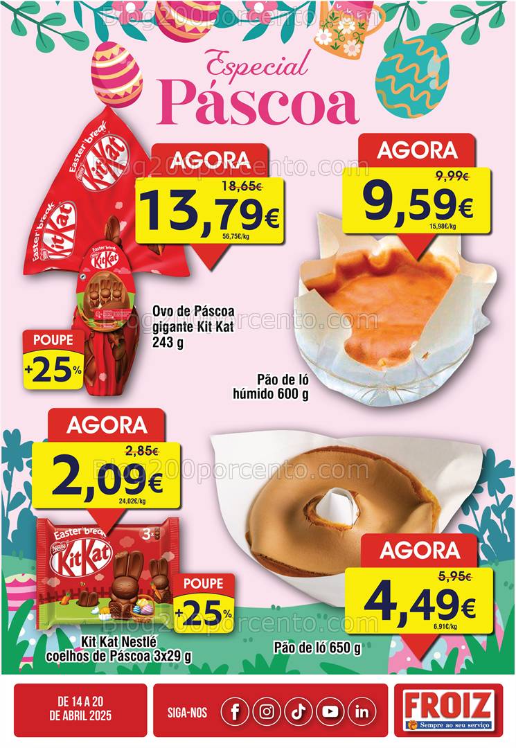 Antevisão Folheto FROIZ Promoções de 14 a 20 abril