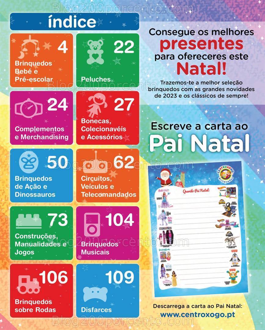 Antevisão Folheto CENTROXOGO Brinquedos Natal Promoções de 3 a 28 novembro