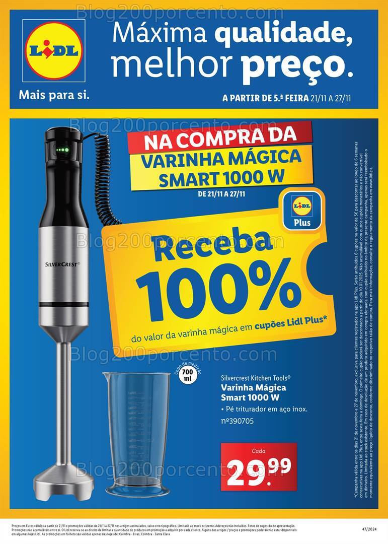 Antevisão Folheto LIDL Extra Coimbra Promoções de 21 a 27 novembro