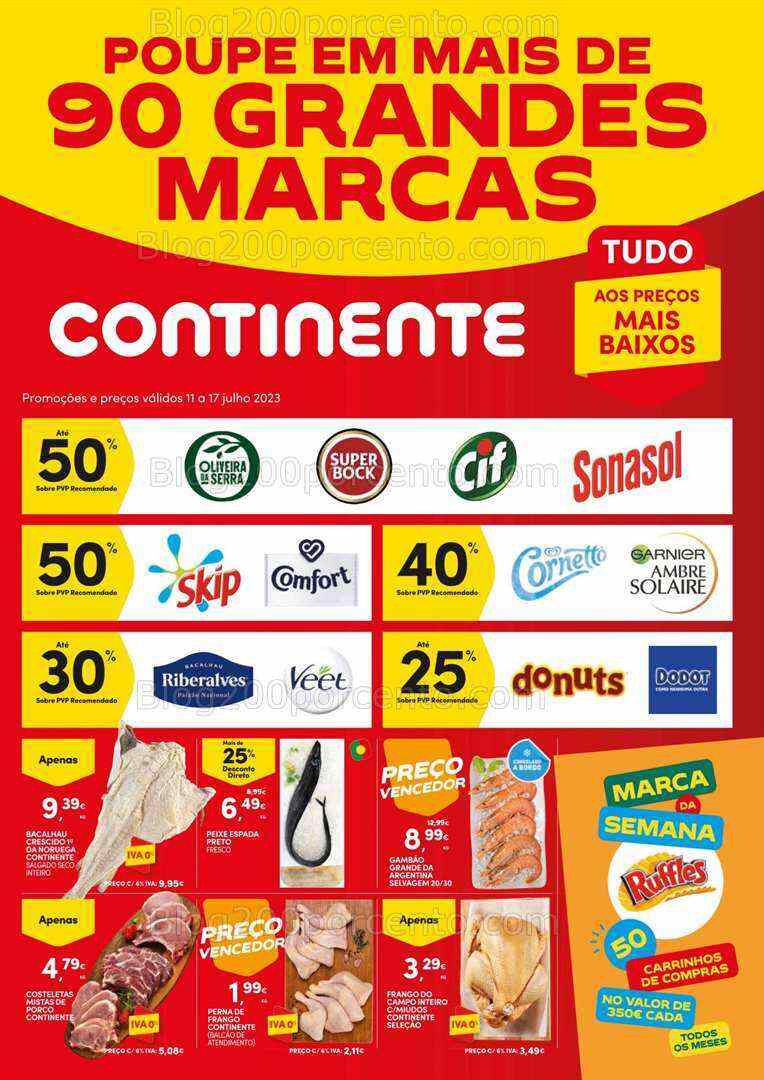 Antevisão Folheto CONTINENTE Modelo - Hiper Promoções de 11 a 17 julho