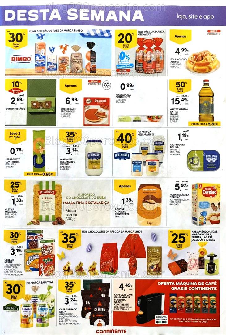 Antevisão Folheto CONTINENTE Promoções Fim de Semana - 4 a 7 abril