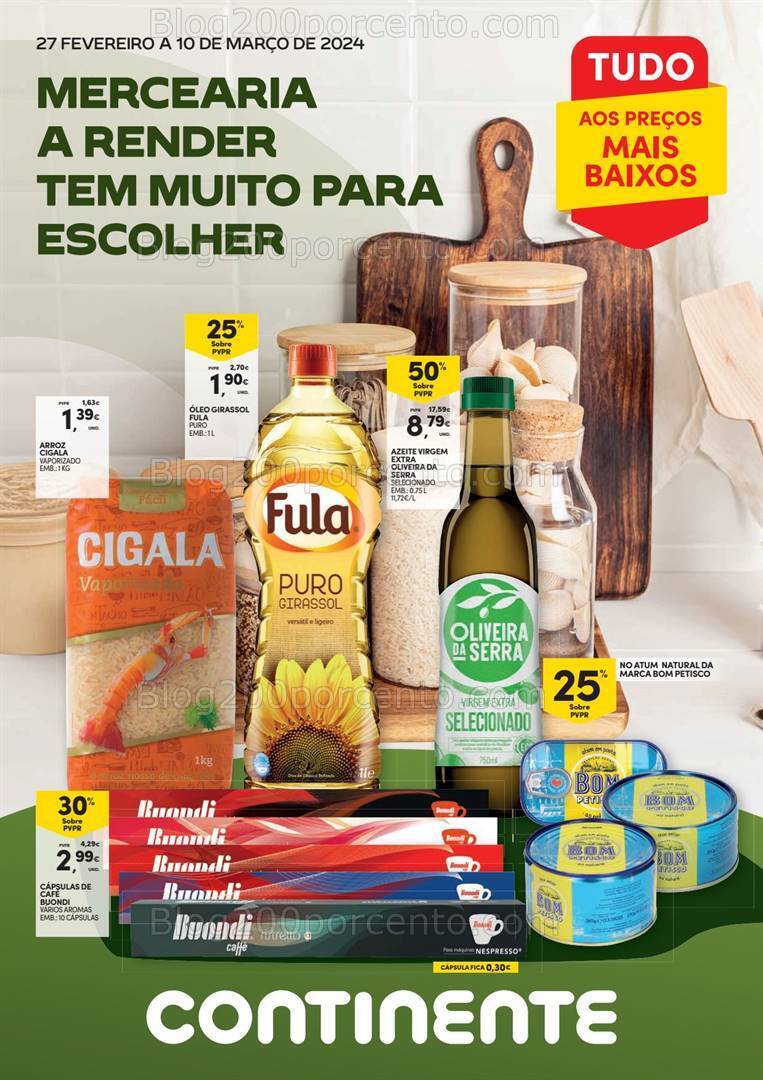 Antevisão Folheto CONTINENTE Mercearia Promoções de 27 fevereiro a 10 março