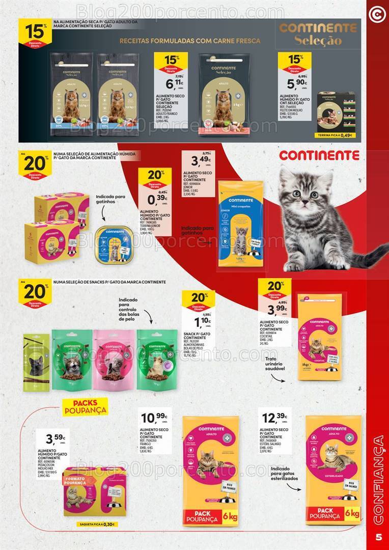 Antevisão Folheto CONTINENTE Pets Promoções de 3 a 22 outubro