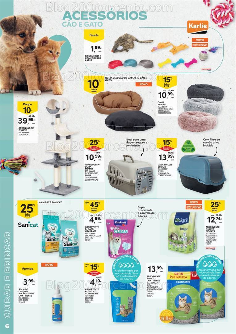 Antevisão Folheto CONTINENTE Pets Promoções de 3 a 22 outubro
