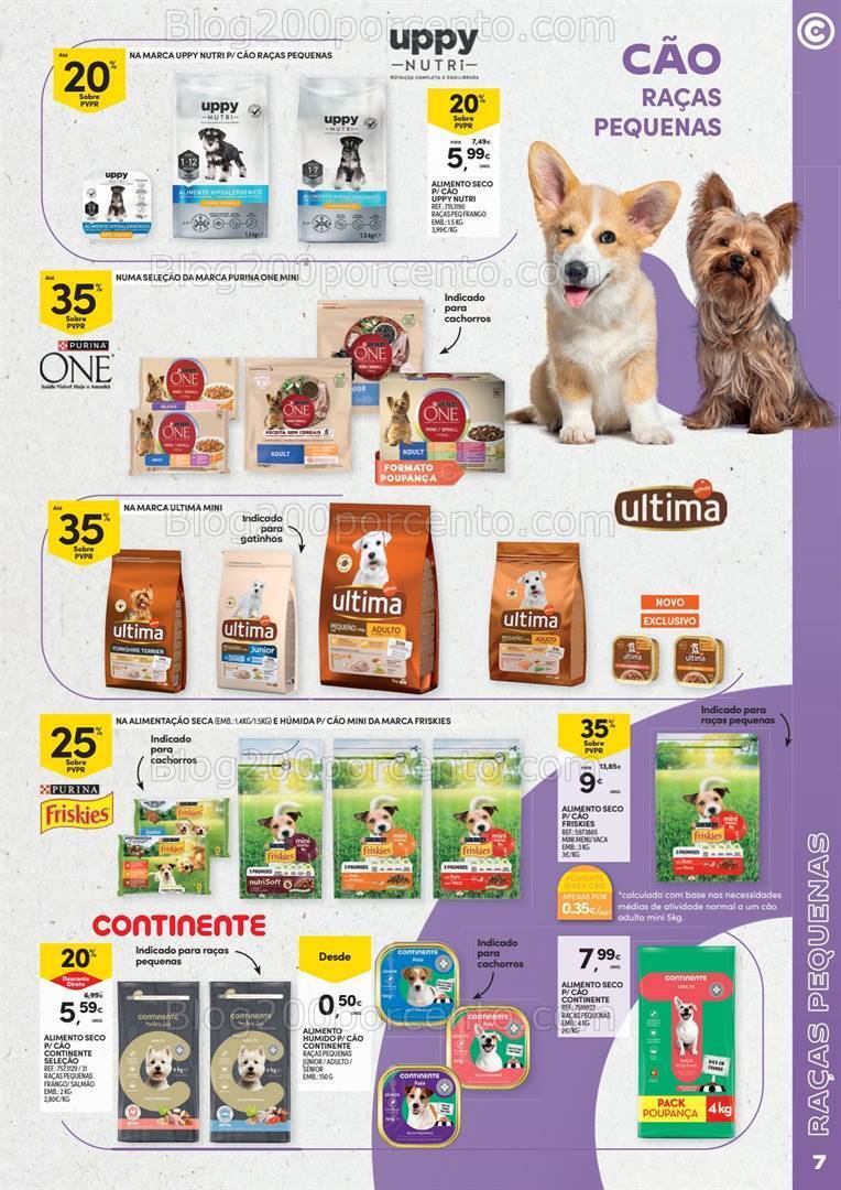 Antevisão Folheto CONTINENTE Pets Promoções de 3 a 22 outubro