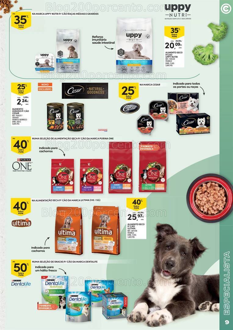 Antevisão Folheto CONTINENTE Pets Promoções de 3 a 22 outubro