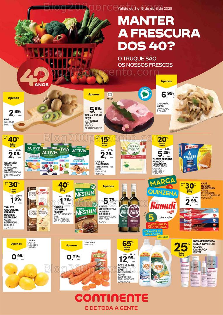 Antevisão Folheto CONTINENTE Açores Promoções de 3 a 16 abril