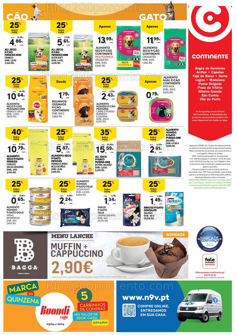 Antevisão Folheto CONTINENTE Açores Promoções de 3 a 16 abril