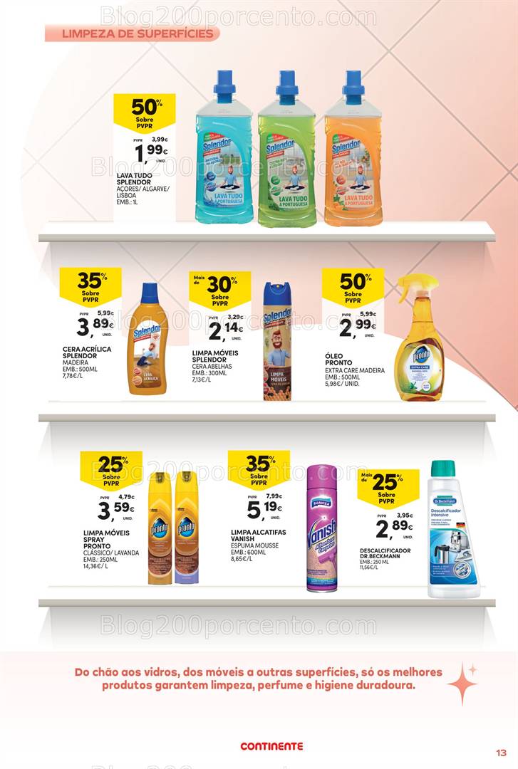 Antevisão Folheto CONTINENTE Açores Limpeza Promoções de 13 a 26 maio