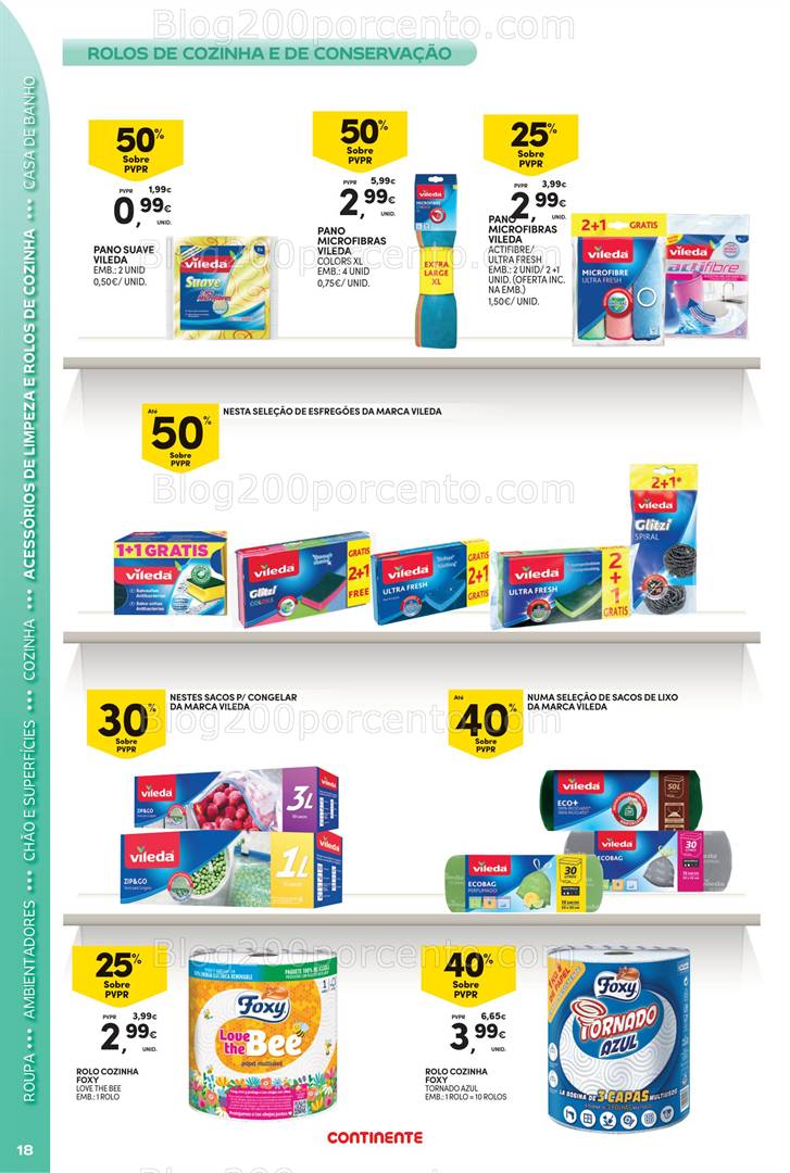 Antevisão Folheto CONTINENTE Açores Limpeza Promoções de 13 a 26 maio