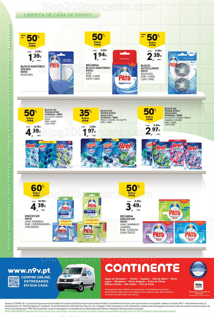 Antevisão Folheto CONTINENTE Açores Limpeza Promoções de 13 a 26 maio