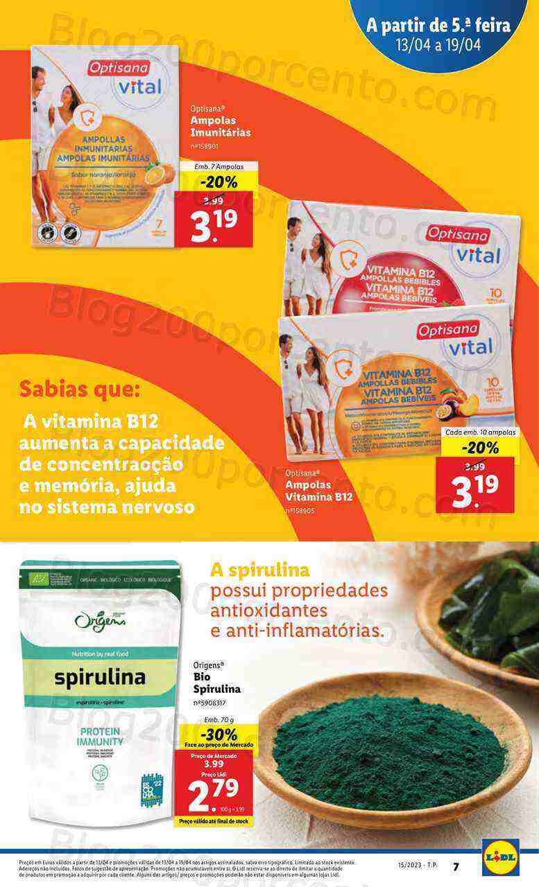 Antevisão Folheto LIDL Vida Saudável Promoções de 13 a 19 abril