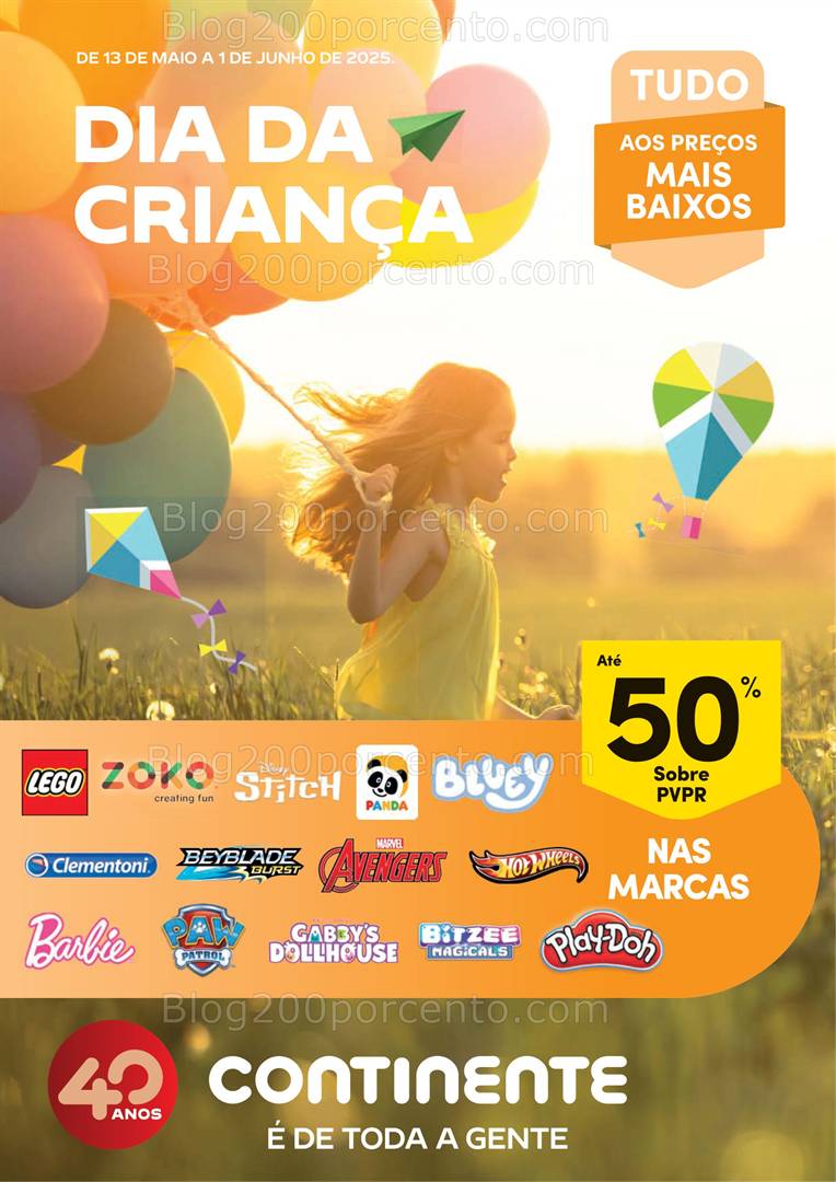 Antevisão Folheto CONTINENTE Dia da Criança Promoções de 13 maio a 1 junho all