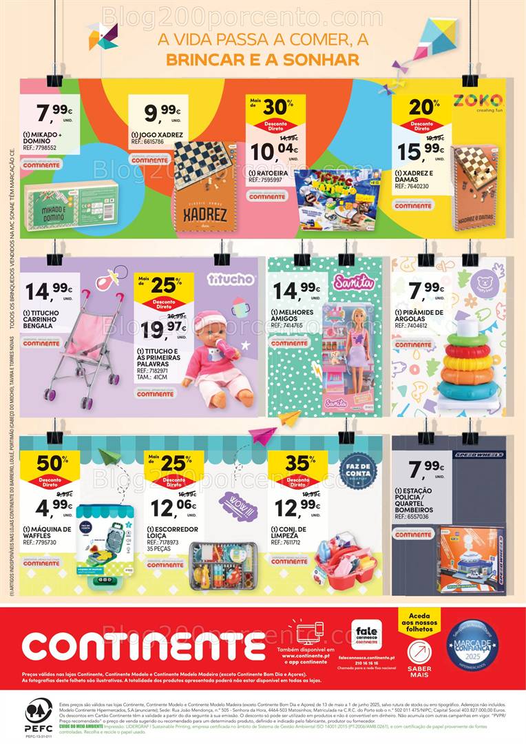 Antevisão Folheto CONTINENTE Dia da Criança Promoções de 13 maio a 1 junho all