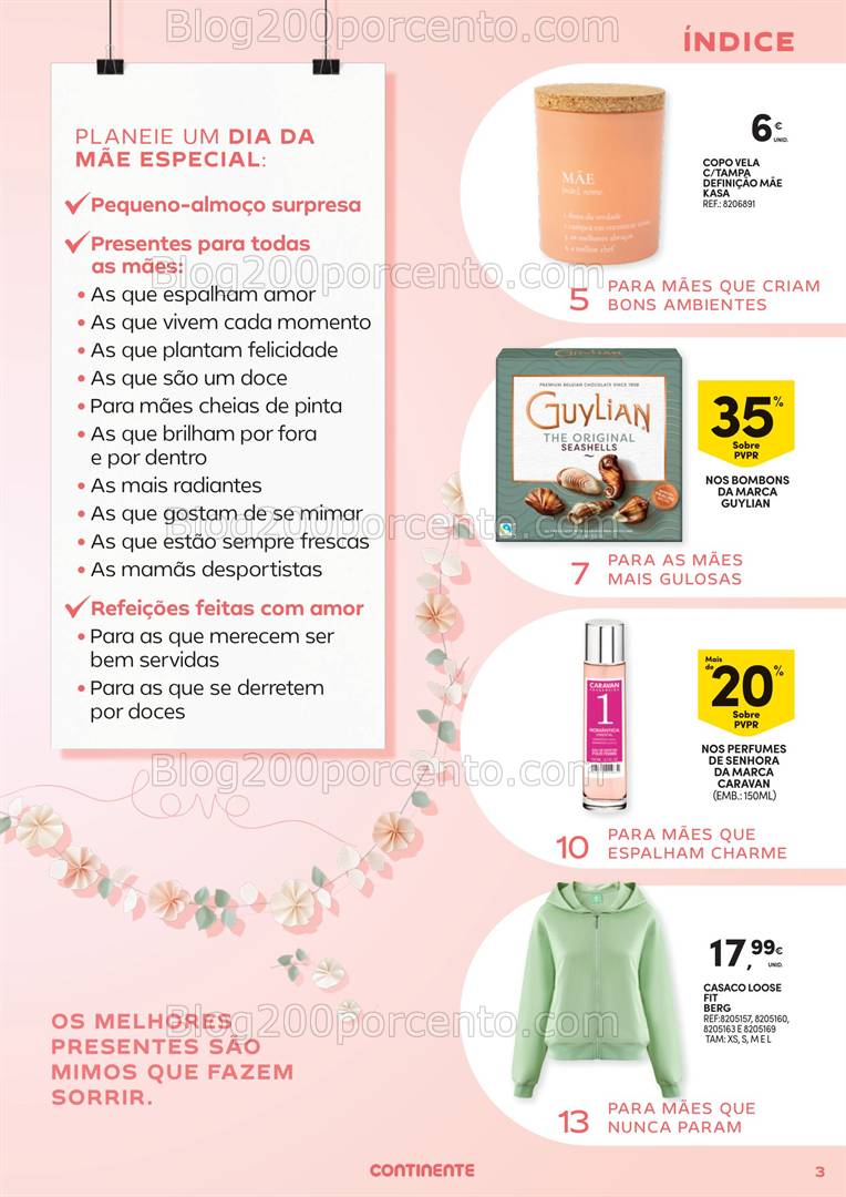 Antevisão Folheto CONTINENTE Dia da Mãe Promoções de 15 abril a 4 maio
