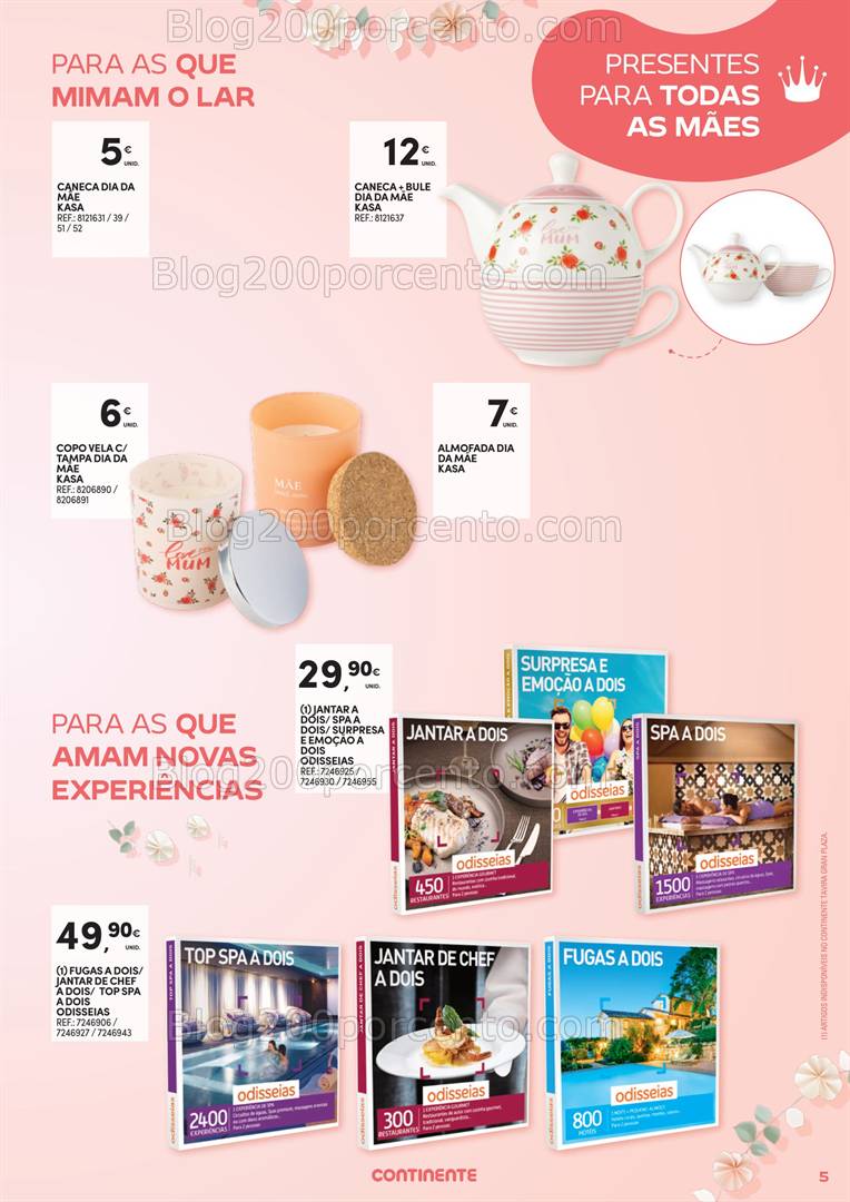 Antevisão Folheto CONTINENTE Dia da Mãe Promoções de 15 abril a 4 maio