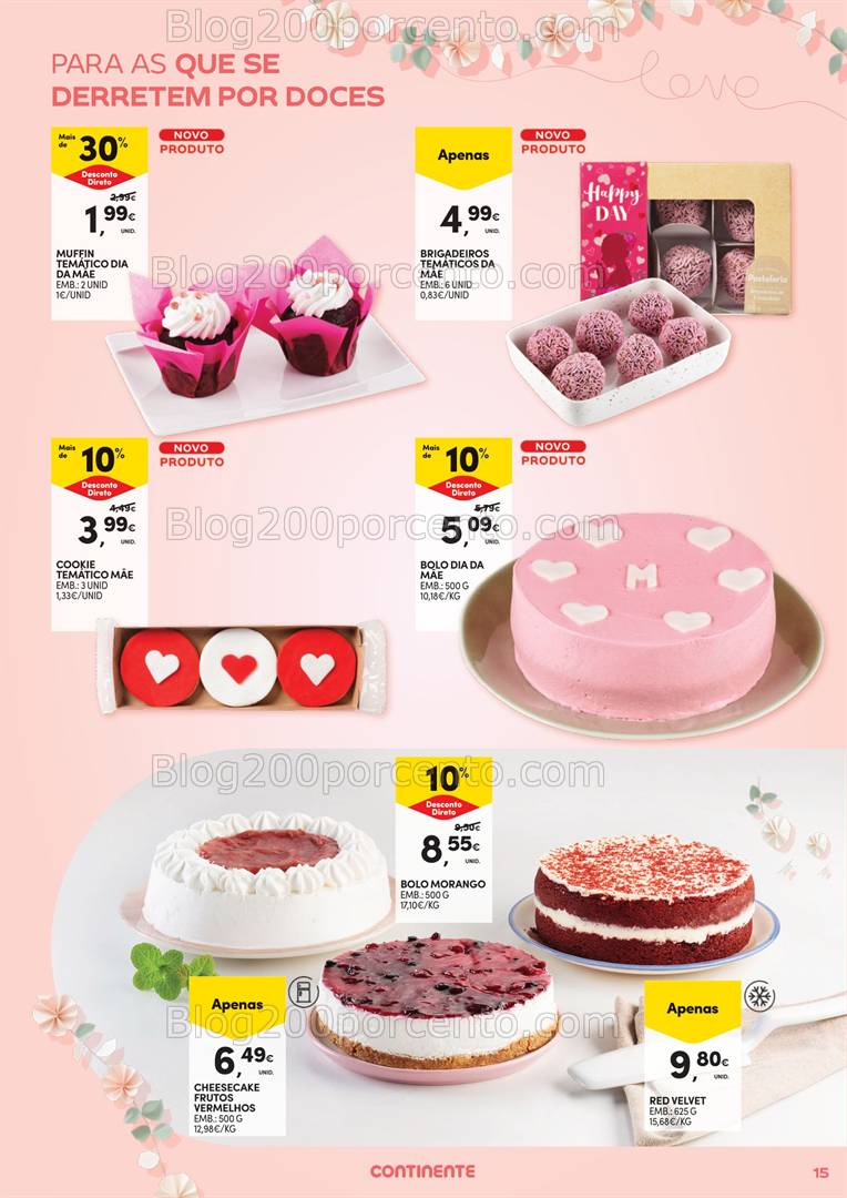 Antevisão Folheto CONTINENTE Dia da Mãe Promoções de 15 abril a 4 maio