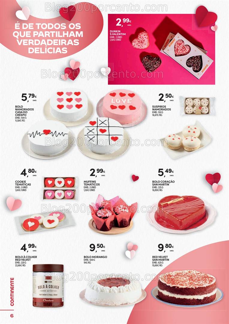 Antevisão Folheto CONTINENTE Especial Dia dos Namorados Promoções de 4 a 14 fevereiro