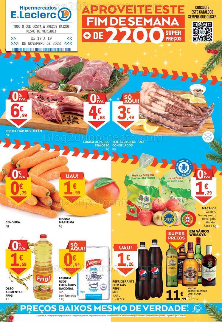Antevisão Folheto E-LECLERC Promoções Fim de Semana - 17 a 19 novembro