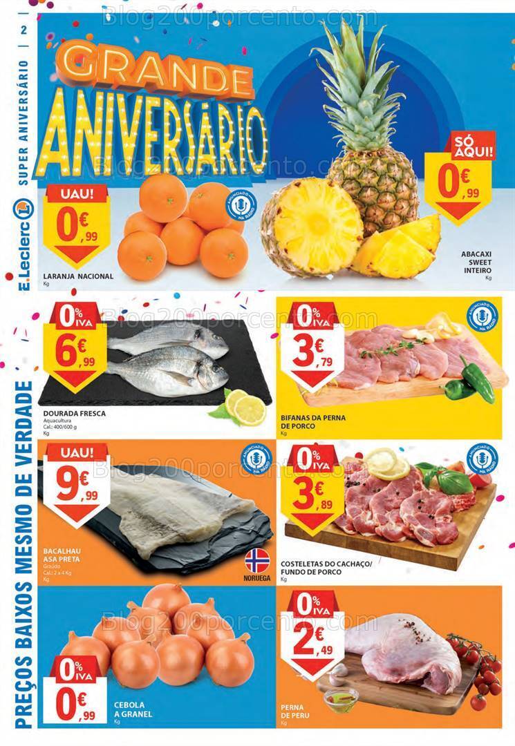 Antevisão Folheto E-LECLERC Aniversário Promoções de 26 outubro a 1 novembro